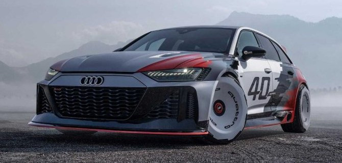 Гоночный болид Audi RS6 GTO стал «фотомоделью»
