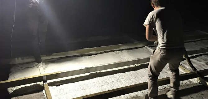 Утепление пола пенополиуретаном — отличное решение для гаража