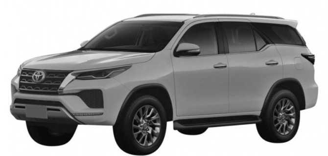 В России запатентован новый Toyota Fortuner