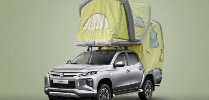 Фирма Mitsubishi представила компактный надувной кемпер
