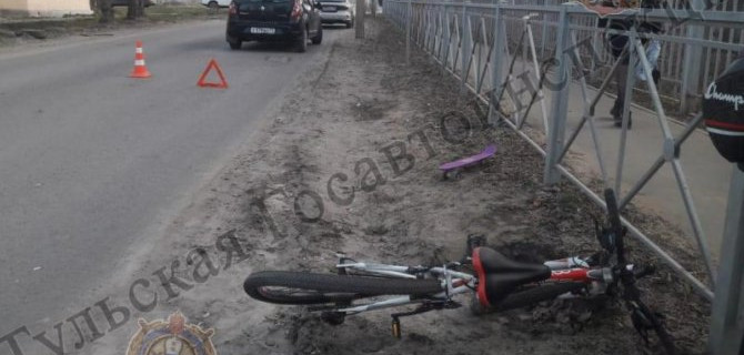 В Киреевске сбили 15-летнюю велосипедистку