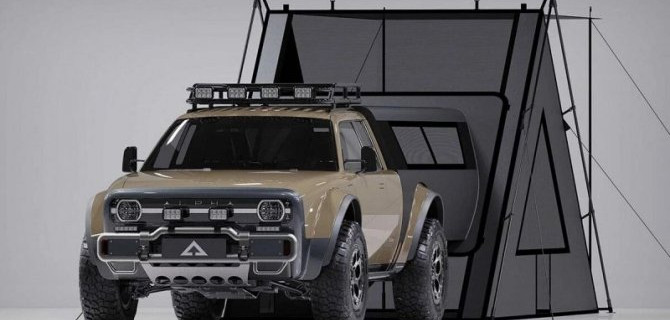 Представлен кемпер на базе электропикапа Alpha Wolf