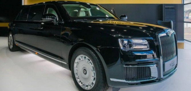 На базе российского лимузина Aurus Senat сделали катафалк