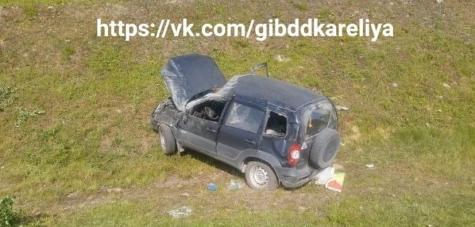 Водитель погиб при опрокидывании машины в Пряжинском районе Карелии
