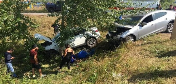 Мужчина и 16-летний подросток пострадали в ДТП под Уфой