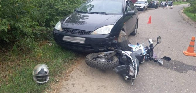 17-летний мотоциклист пострадал в ДТП в Тамбовской области