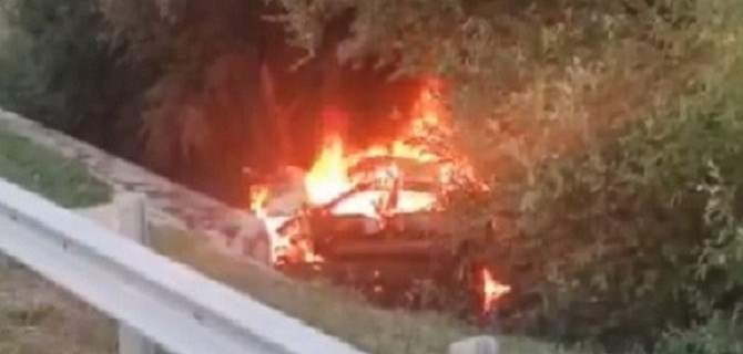 После ДТП в Ставропольском крае в машине сгорел водитель