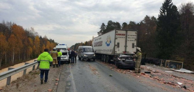 Пять человек пострадали в массовом ДТП в Марий Эл