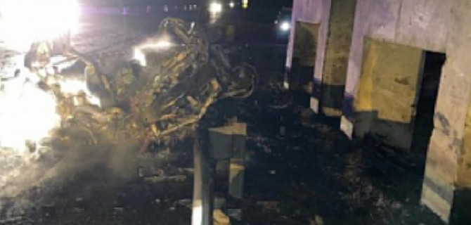 После ДТП в Саратовской области в машине сгорел водитель