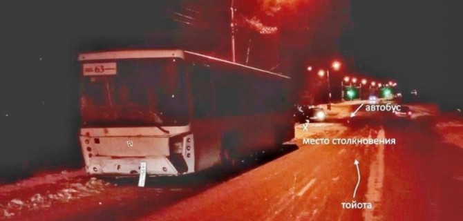 В Красноярске в ДТП с автобусом погибли два человека