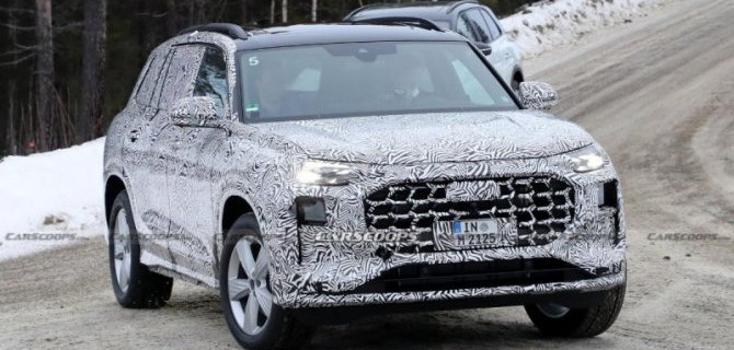 Прототип кроссовера Audi Q9: камуфляжа стало меньше
