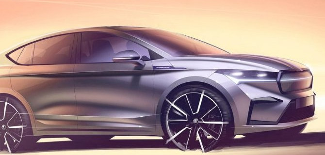 ŠKODA показала дизайн нового купе-кроссовера Enyaq Coupe iV