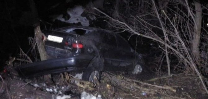 Под Воронежем при опрокидывании машины пострадал водитель