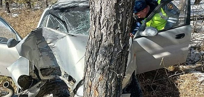 Под Челябинском водитель врезался в дерево и погиб