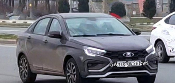 На дорогах замечен седан Lada Vesta NG Cross