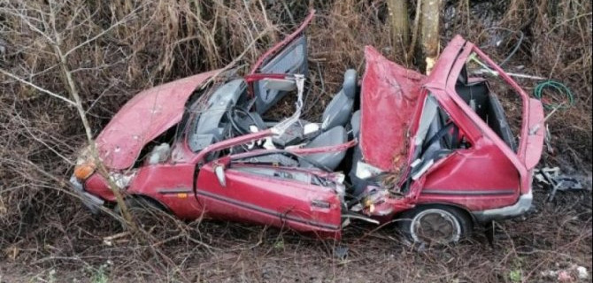 В Псковской области автомобиль врезался в дерево – водитель погиб