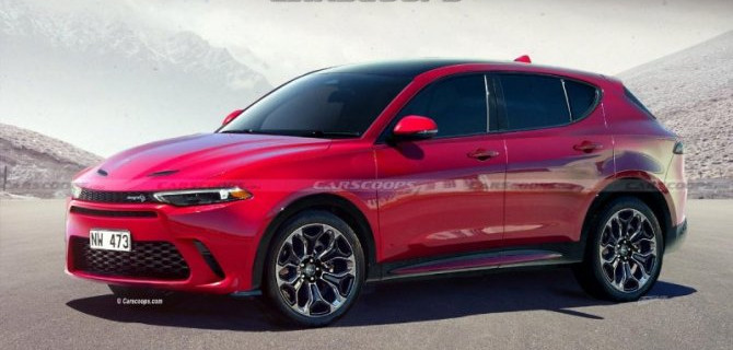 Показан рендер нового кроссовера Dodge Hornet