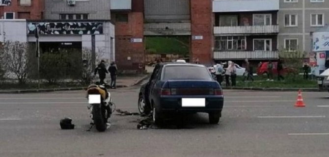 В ДТП в Кирово-Чепецке пострадал мотоциклист