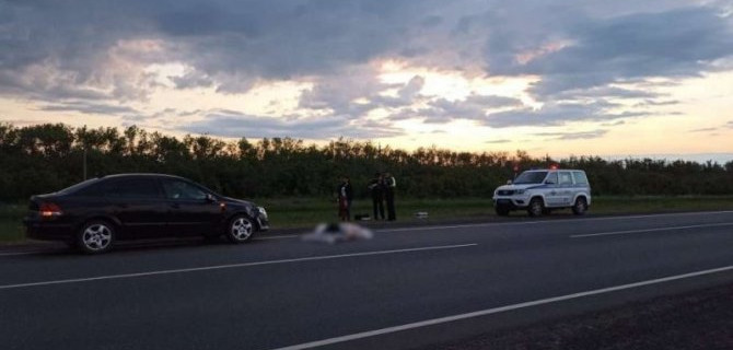 В Оренбургской области иномарка насмерть сбила человека на трассе