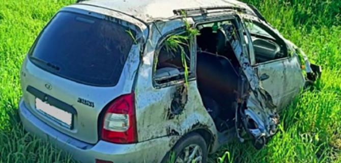 В Липецкой области при опрокидывании машины погиб пенсионер