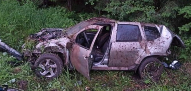 Водитель погиб при опрокидывании машины в Тверской области