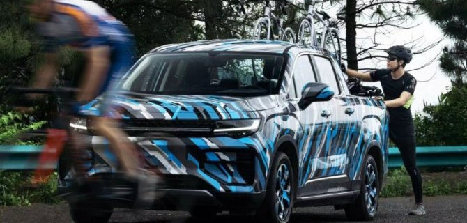 Фирма Geely опубликовала первые фотографии своего будущего электропикапа