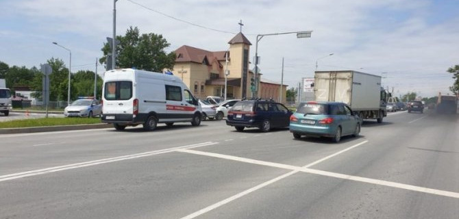 Женщина пострадала в ДТП в Южно-Сахалинске