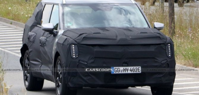 Начались испытания большого электрического паркетника KIA EV9