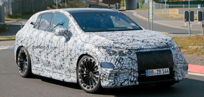 Начались испытания электрического кроссовера Mercedes-AMG EQE
