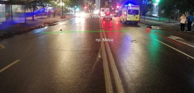 В Красноярске пьяная женщина-водитель насмерть сбила пешехода