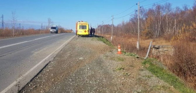 Женщина пострадала в ДТП в Долинском районе Сахалинской области
