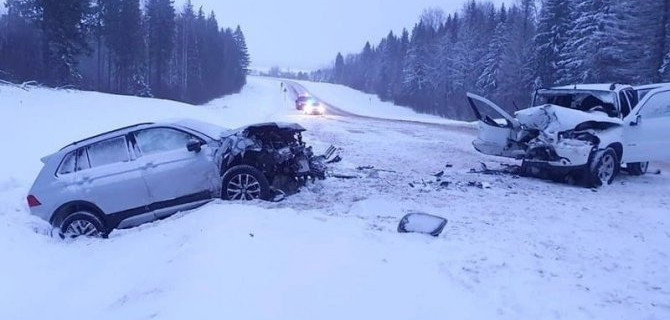В ДТП в Архангельской области пострадали 7 человек, из них четверо — дети