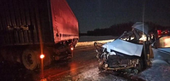 В столкновении иномарки с грузовиком на трассе Челябинск — Новосибирск погибли два человека