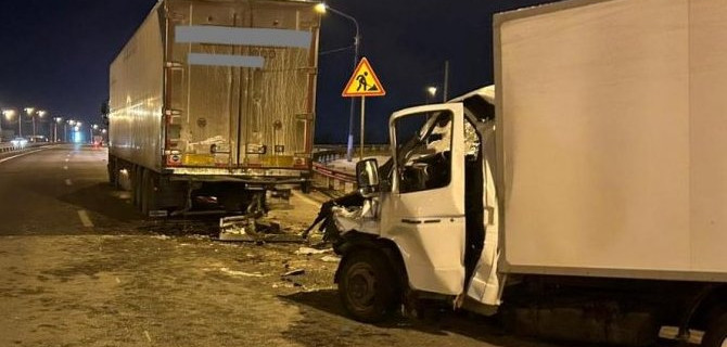 Под Воронежем грузовая «ГАЗель» врезалась в стоящую фуру, пострадал водитель