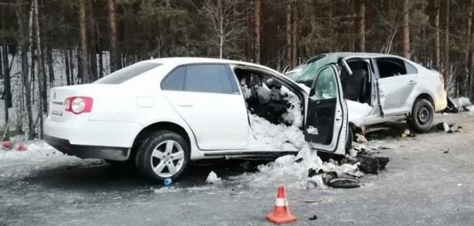В ДТП с двумя «Фольксвагенами» в Челябинской области погибли пять человек