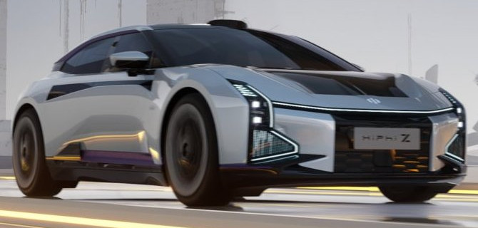 Электроседан HiPhi Z: «космический» дизайн, высокая мощность и сплошной хай-тек