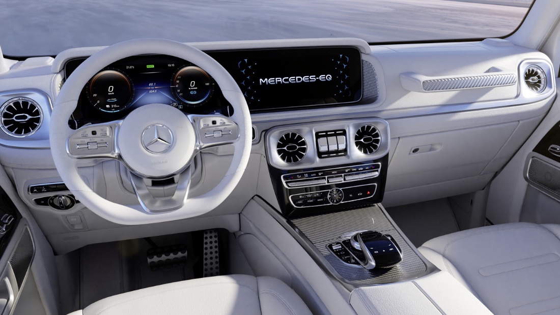 Электрический "Гелик" почти готов – фотошпионы засняли тесты Mercedes-Benz EQG Салон Mercedes-Benz EQG