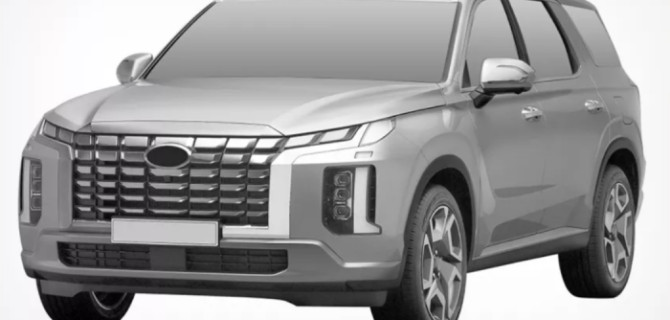 В нашей стране запатентован обновлённый кроссовер Hyundai Palisade