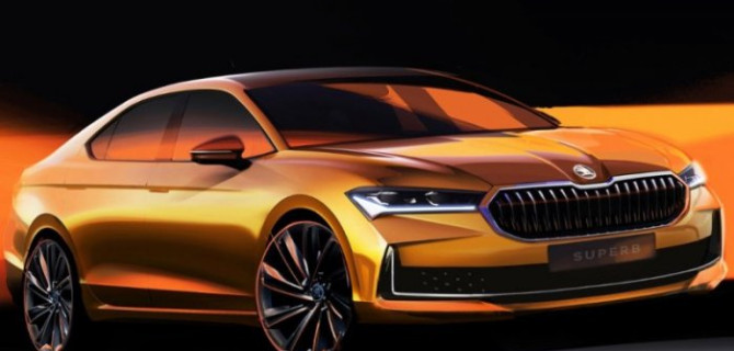 Тизер новой Skoda Superb появился за неделю до премьеры