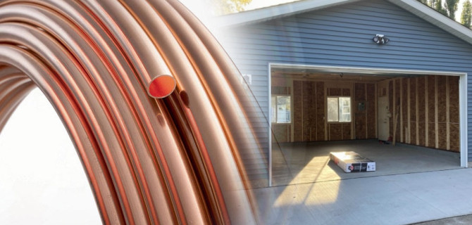 отопление гаража медные трубы