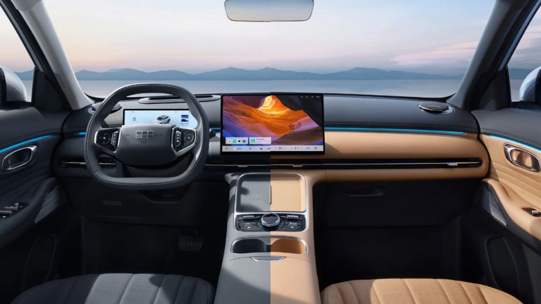 В России начали продавать кроссовер Geely EX5 EM-i - коротко об особенностях и характеристиках Geely EX5 EM-i салон