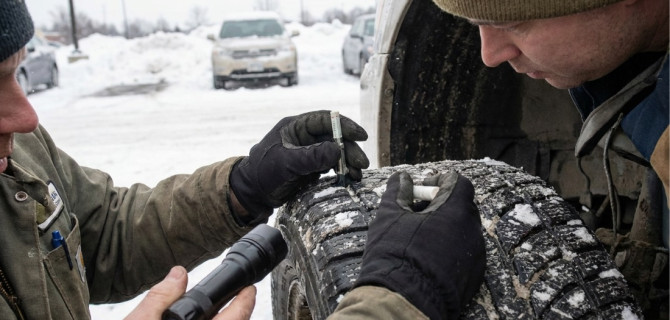 Как проверить шины при покупке подержанного авто зимой