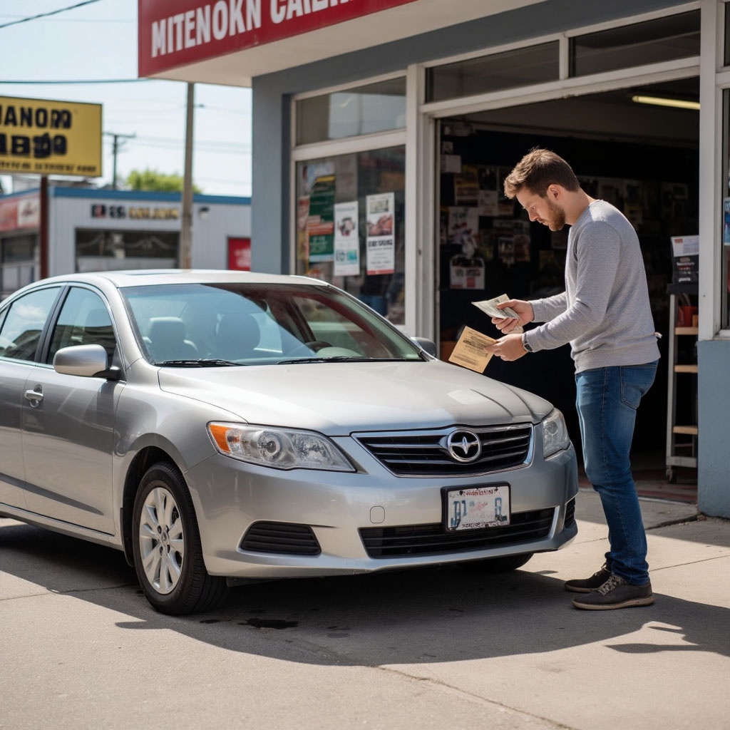 Условия лизинга б/у авто: как купить подержанный автомобиль Мужчина осматривает автомобиль