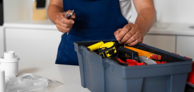 пластиковый ящик с инструментами