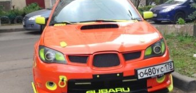 Subaru STI "Рыжий и неуловимый!" - варианты внешнего тюнинга автомобилей