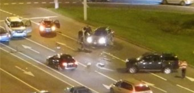 В Минске произошла авария с участием 4 автомобилей.