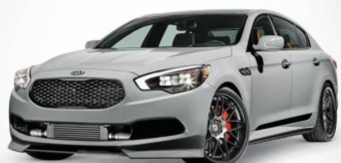 Роскошный концептуальный KIA K900 с мотором V8 мощностью в 420 лошадиных сил. 