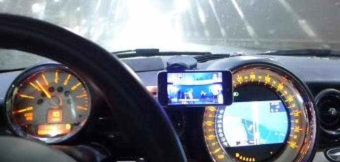 Телевидение в автомобиле - тест работоспособности оператора Yota на Кольцевой автодороге