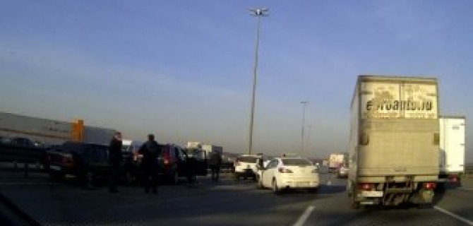 Массовое ДТП на внешнем КАДе - 19.03.15