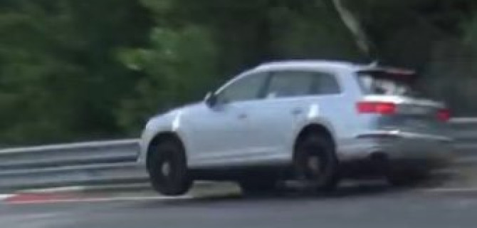 Прототип Audi SQ7 попал в аварию во время тестов на Нюрбургринге